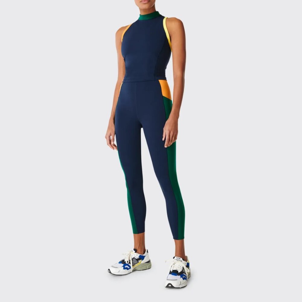 Sweaty Betty High Waist Colorblock Full Length 26” Power Leggings Athleisure Gym